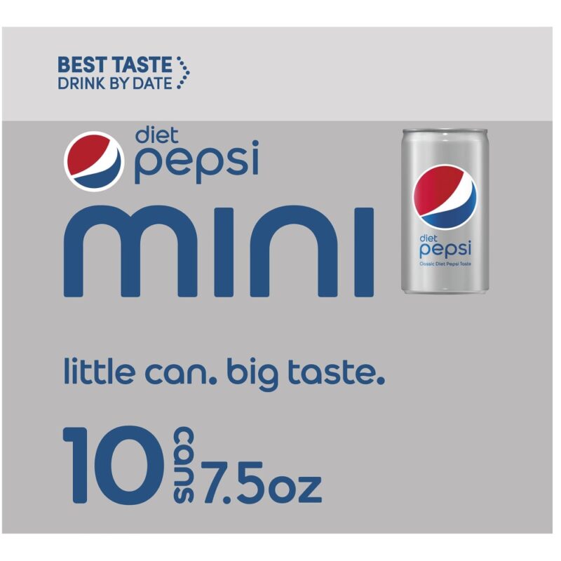 Pepsi Cola Diet Mini Cans - 10 Cans - Image 2