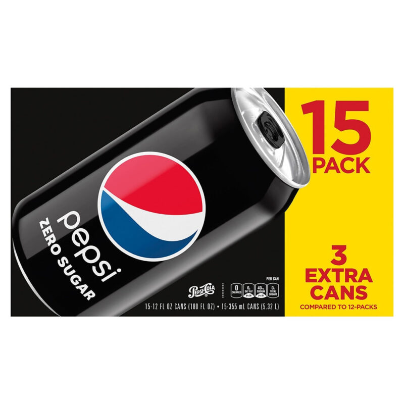 Pepsi Zero Sugar Cola 12 Oz - 15 Pk - Image 3