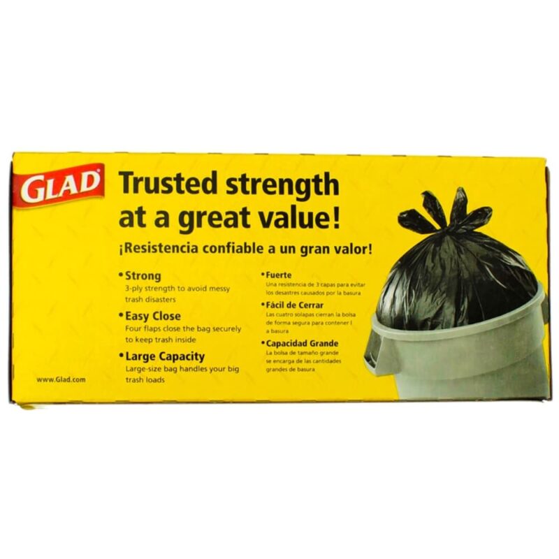 Glad Strong Quick-Tie Trash Bags, Large, 30 Gallon, 10 ct - Image 4