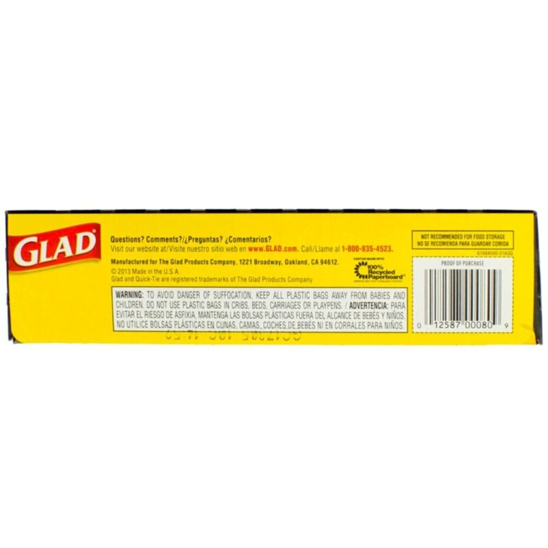 Glad Strong Quick-Tie Trash Bags, Large, 30 Gallon, 10 ct - Image 2