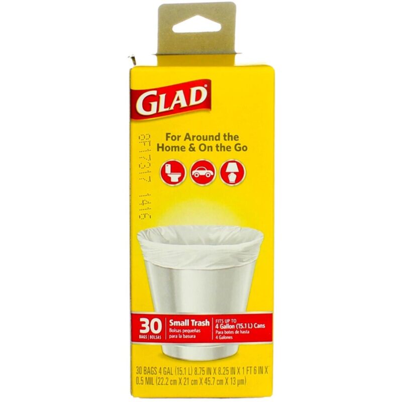 Glad Trash Bags, Twist-Tie, Small, 4 Gallon, 30 bags - Image 4