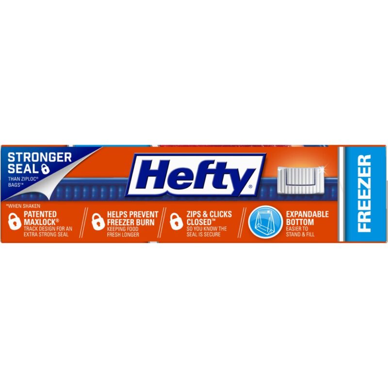 Hefty Quart Size Freezer Slider Bags - Image 2