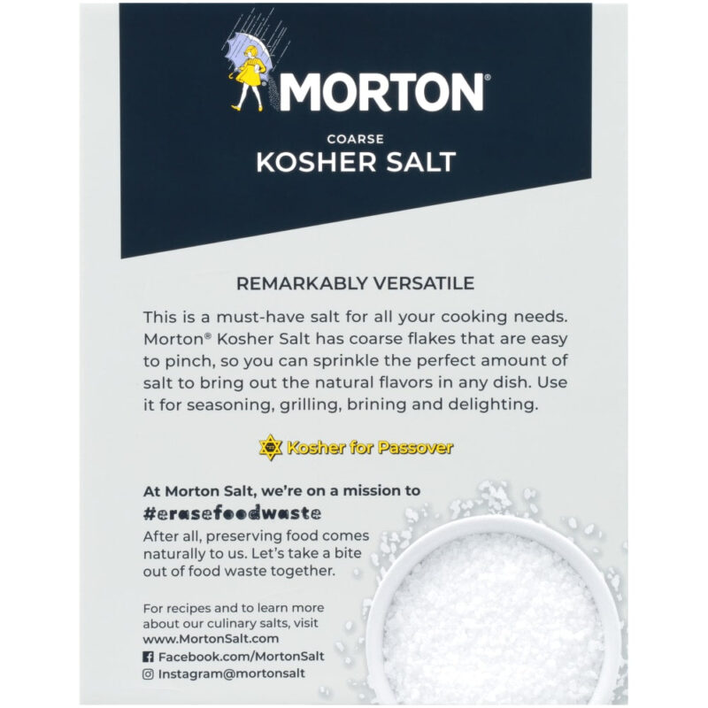 Morton Coarse Kosher Salt, 48 Oz - Image 2