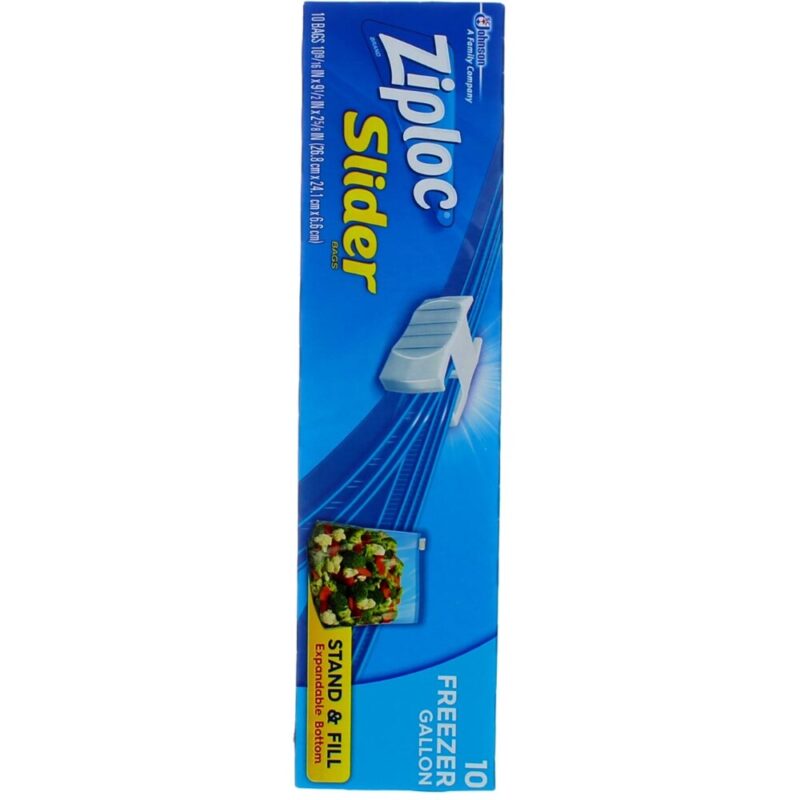 Ziploc Slider Bags, Freezer, Gallon, 10 bags - Image 4