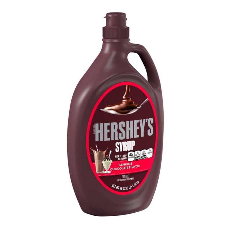 Hershey's Genuine Chocolate Syrup, Fat Free, Gluten Free, 48 oz Bulk Bottle - Image 6