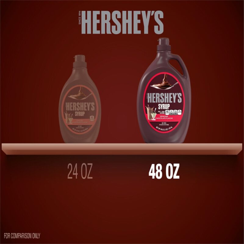 Hershey's Genuine Chocolate Syrup, Fat Free, Gluten Free, 48 oz Bulk Bottle - Image 5