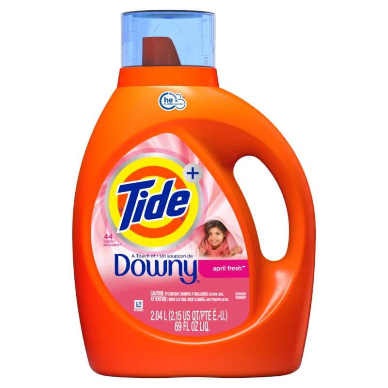 Tide Detergent, HE Turbo Clean, April Fresh, 69 fl oz liq (2.15 US qt) 2.04 l - Image 2