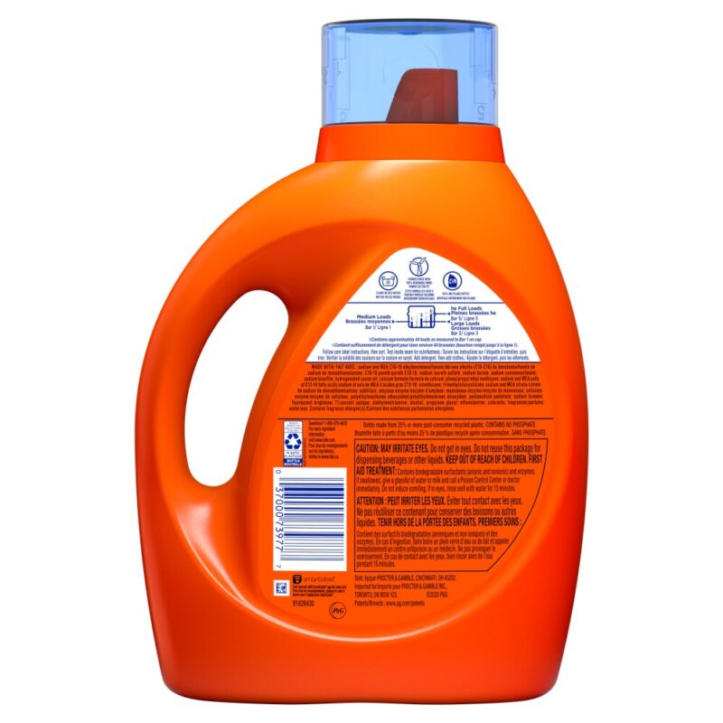 Tide Detergent, HE Turbo Clean, April Fresh, 69 fl oz liq (2.15 US qt) 2.04 l - Image 3