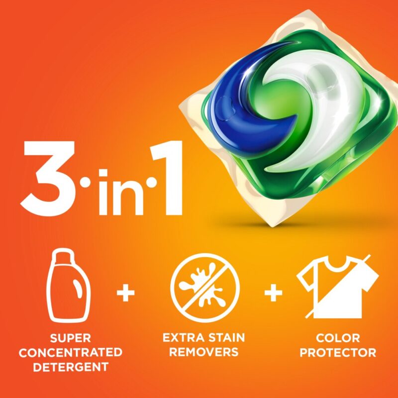 Tide Pods 3 in 1 Detergent + Stain Remover + Color Protector Spring Meadow - Image 5