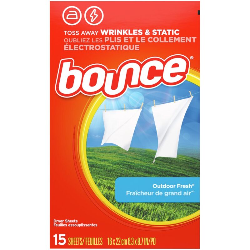 Bounce Dryer Sheets, Outdoor Fresh, 15 sheets - Image 2