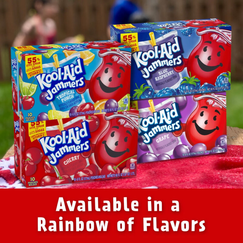 Kool Aid Jammers Cherry Kids Drink Juice Box Pouches - Image 5