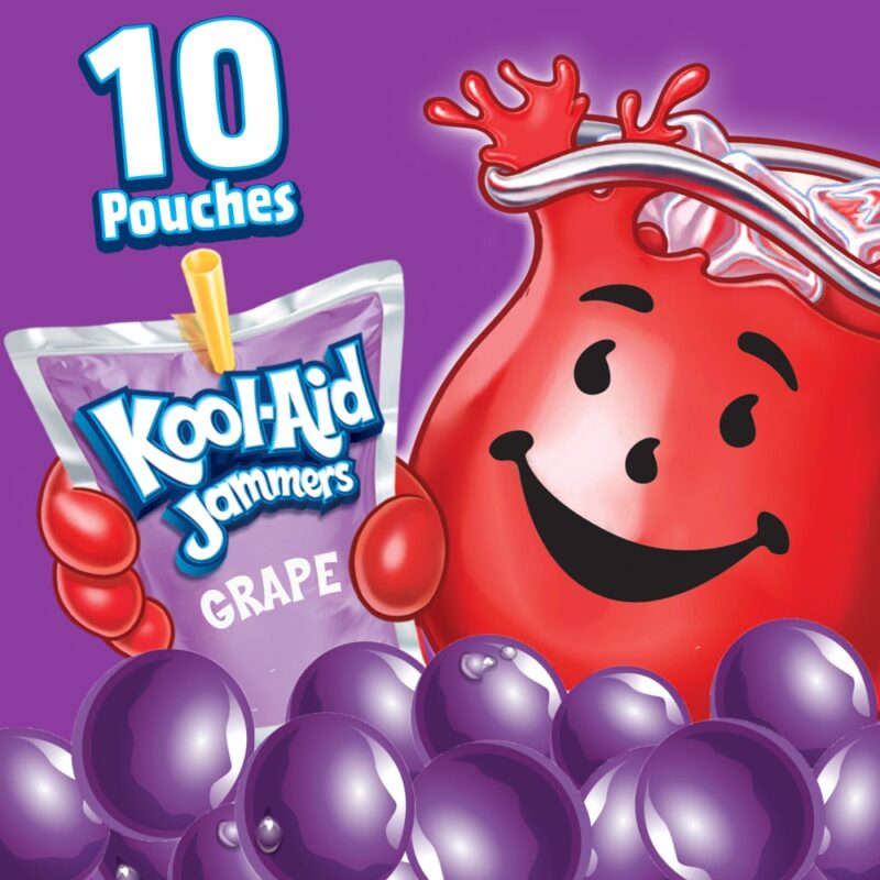 Kool Aid Jammers Grape Kids Drink Juice Box Pouches - Image 3