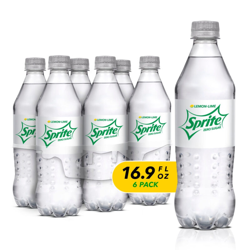 Sprite Zero Sugar Lemon Lime Diet Soda Pop Soft Drinks, 16.9 fl oz, 6 Pack - Image 6