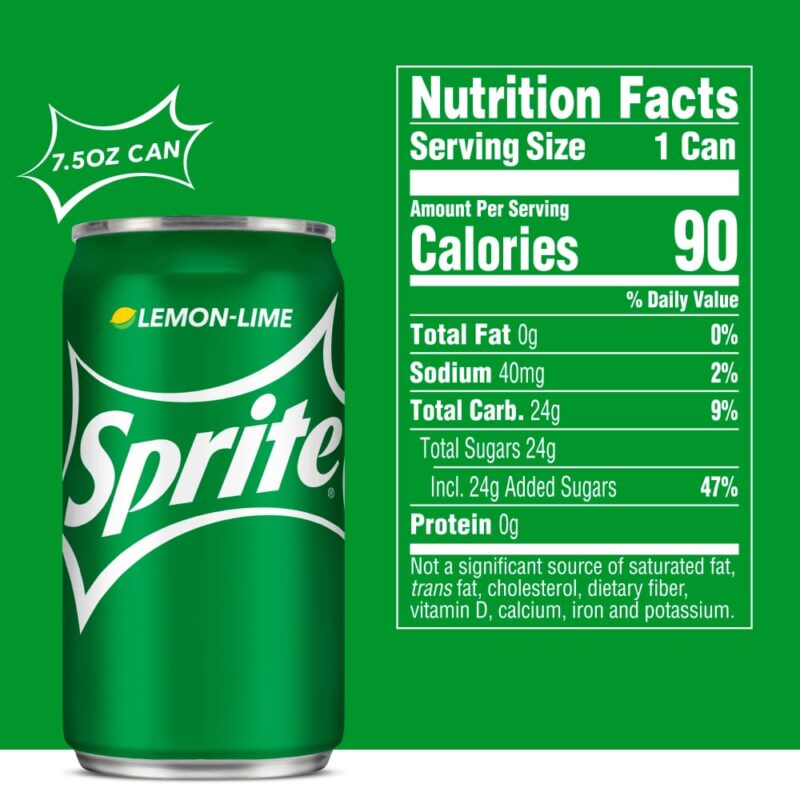 Sprite Lemon-Lime Soda 7.5 Oz Cans-6 Pack - Image 2