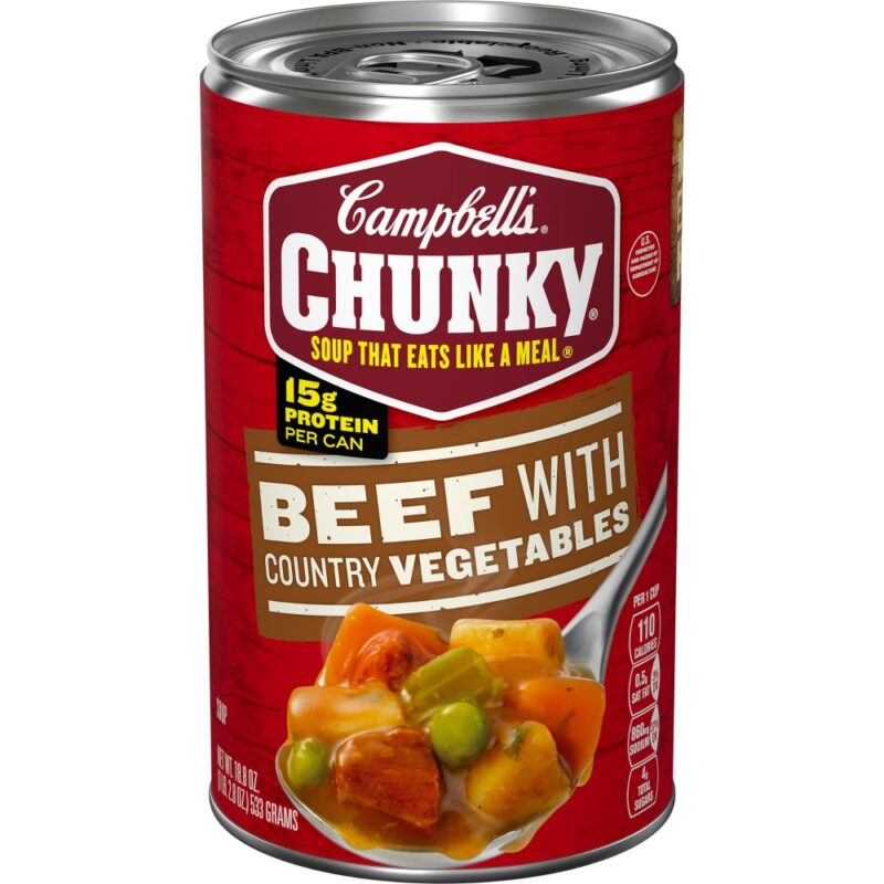 Campbells Chunky Soup Beef With Country Vegetables 18.8 Oz