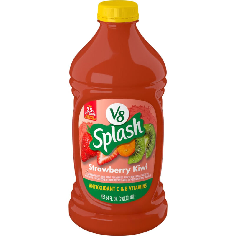 V8 Splash Strawberry Kiwi Flavored Juice Beverage, 64 Fl oz - Image 6