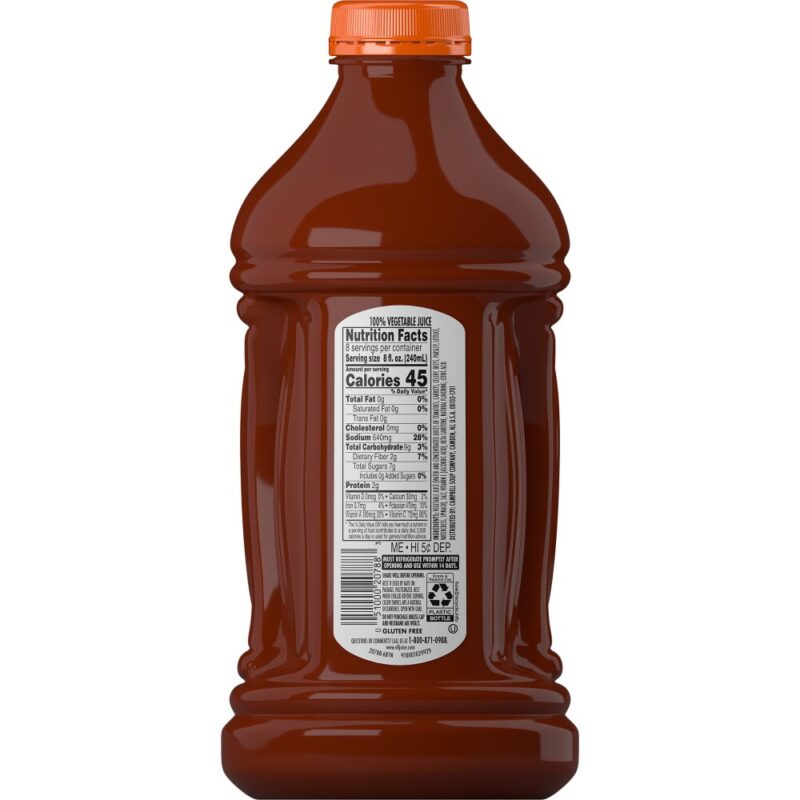 V8 Spicy Hot 100% Vegetable Juice, 64 oz - Image 4