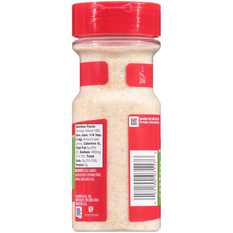 McCormick Garlic Salt, 9.5 oz - Image 2