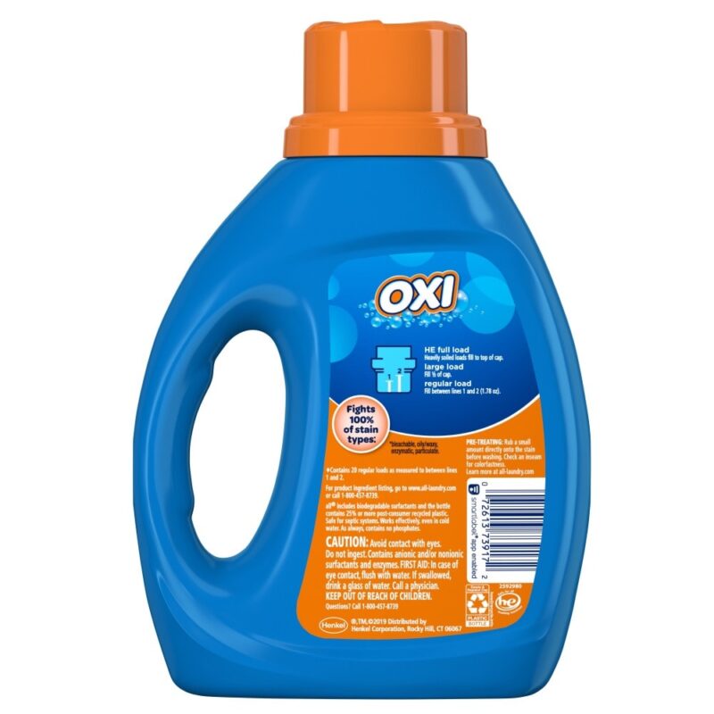 All Detergent, with Stainlifters, Oxi, HE, 36 fl oz (1.12 qt) 1.06 l - Image 2