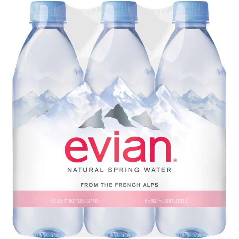 Evian Natural Spring Water - 6 Pk 16 - Image 3