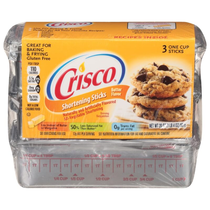 Crisco Butter Flavor All-Vegetable Shortening Baking Sticks, 20 Oz - 3 Ct - Image 4