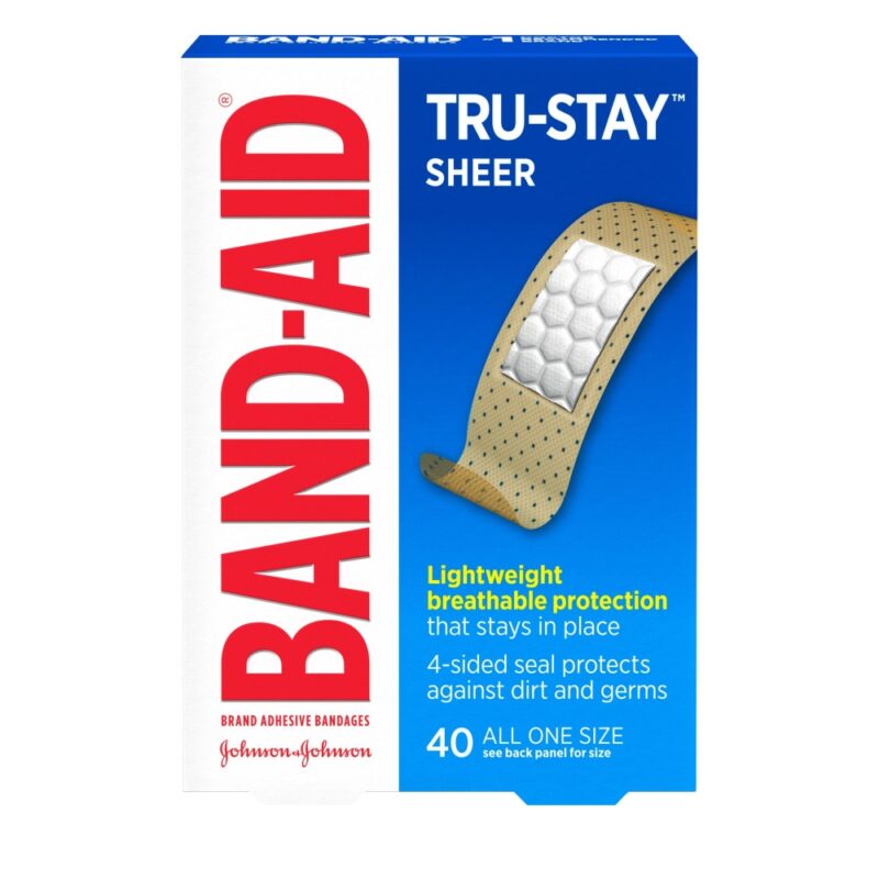 Band Aid Bandages, Adhesive, Sheer, All One Size, 40 bandages - Image 6