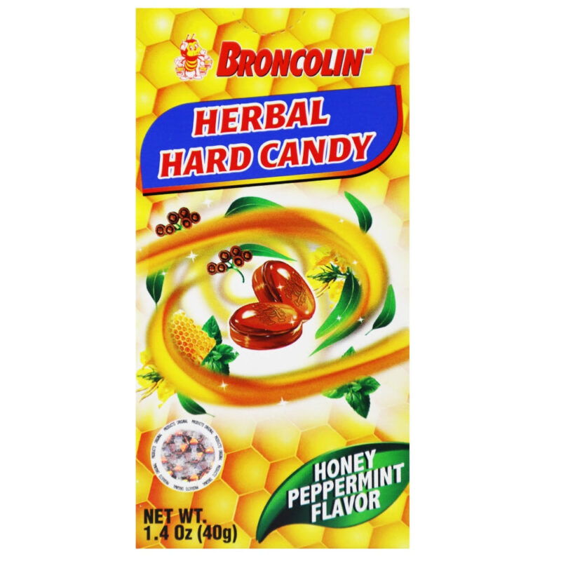 Broncolin Hard Candy, with Bee Honey and Plant Extracts, Honey, 1.4 oz (40 g) - Image 3