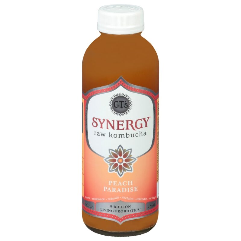 GT’s Synergy, Kombucha Organic Peach Paradise - Image 3