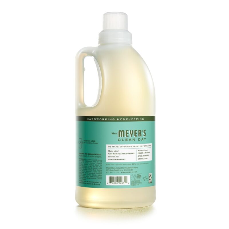 Meyers Laundry Detergent, Concentrated, Basil Scent, 64 fl oz (1.8 l) - Image 2