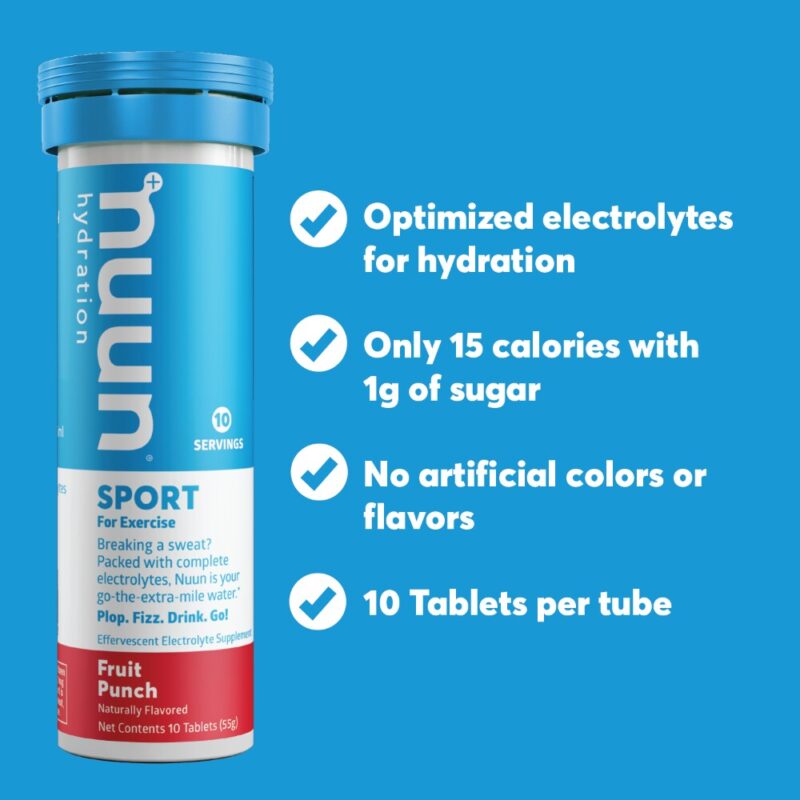 Nuun Sport Fruit Punch Electrolyte Supplement - Image 3