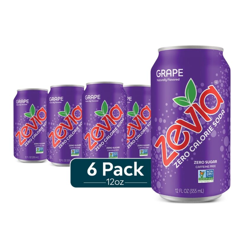 Zevia Soda Grape 6Pk - 72 Oz