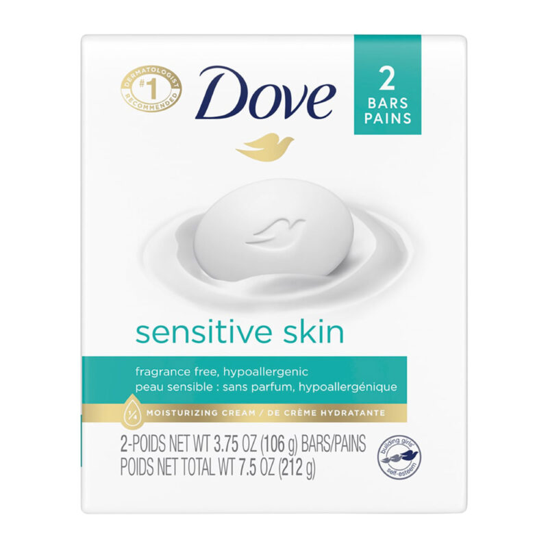 Dove Beauty Bar, Sensitive Skin, 2 - 3.75 (106 g) bars [7.5 oz (212 g)] - Image 5