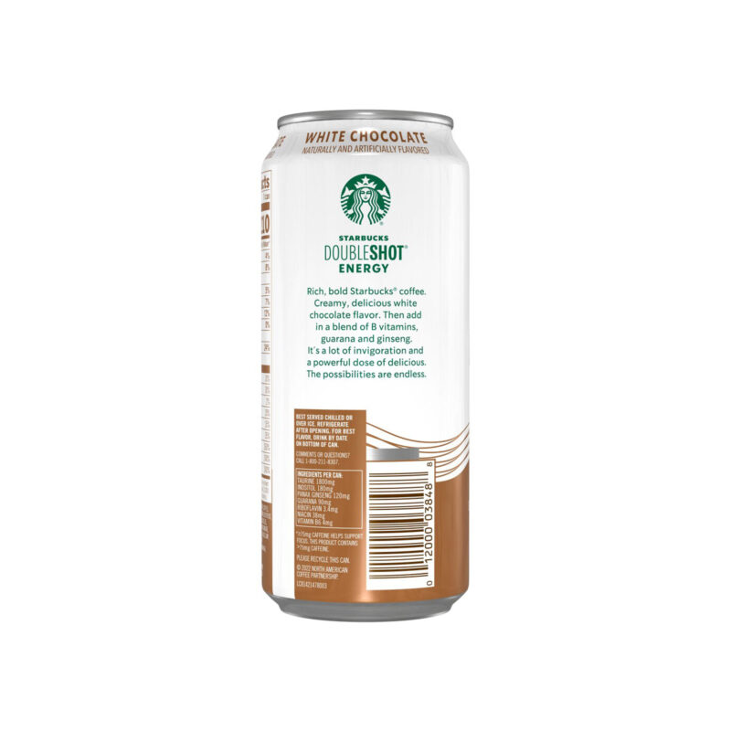 Starbucks Doubleshot Energy White Chocolate Coffee Energy Drink, 15 Oz - Image 2