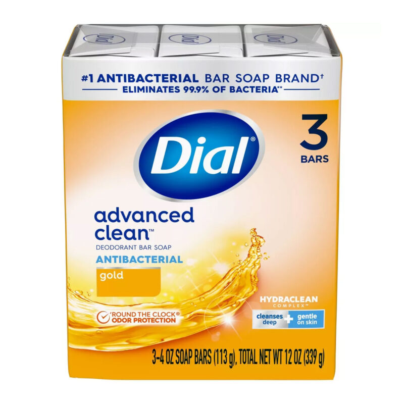 Dial Deodorant Soap, Antibacterial, Gold, 3 - 4 oz (113 g) soap bars [12 oz (339 g)] - Image 5