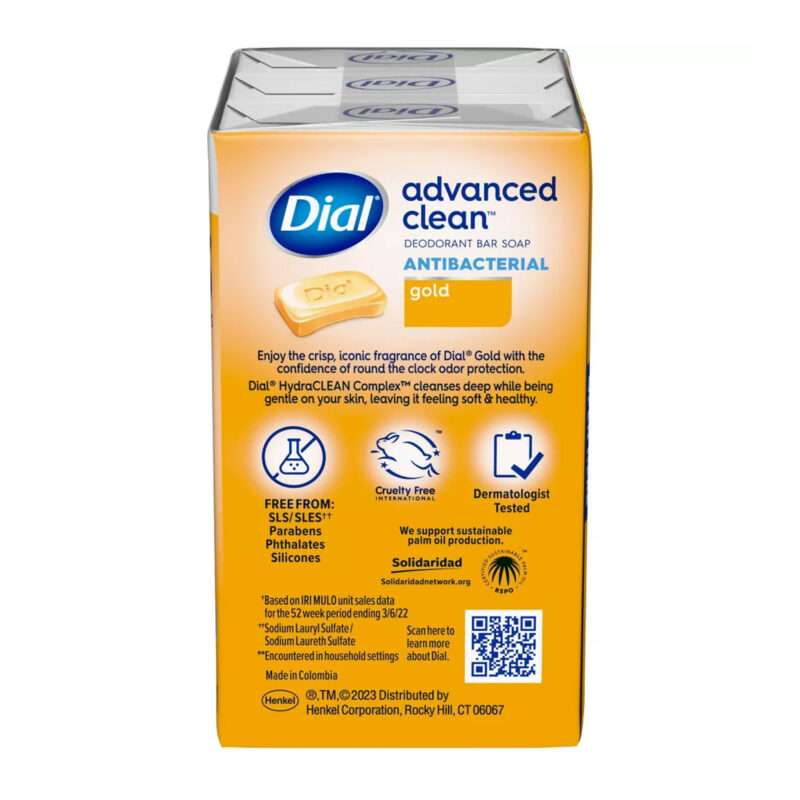 Dial Deodorant Soap, Antibacterial, Gold, 3 - 4 oz (113 g) soap bars [12 oz (339 g)] - Image 2