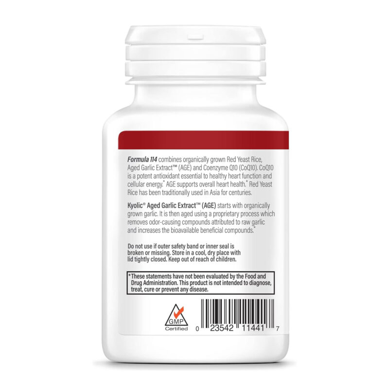 Kyolic, Aged Garlic Extract, Red Yeast Rice Plus CoQ10, 75 Capsules - Image 2