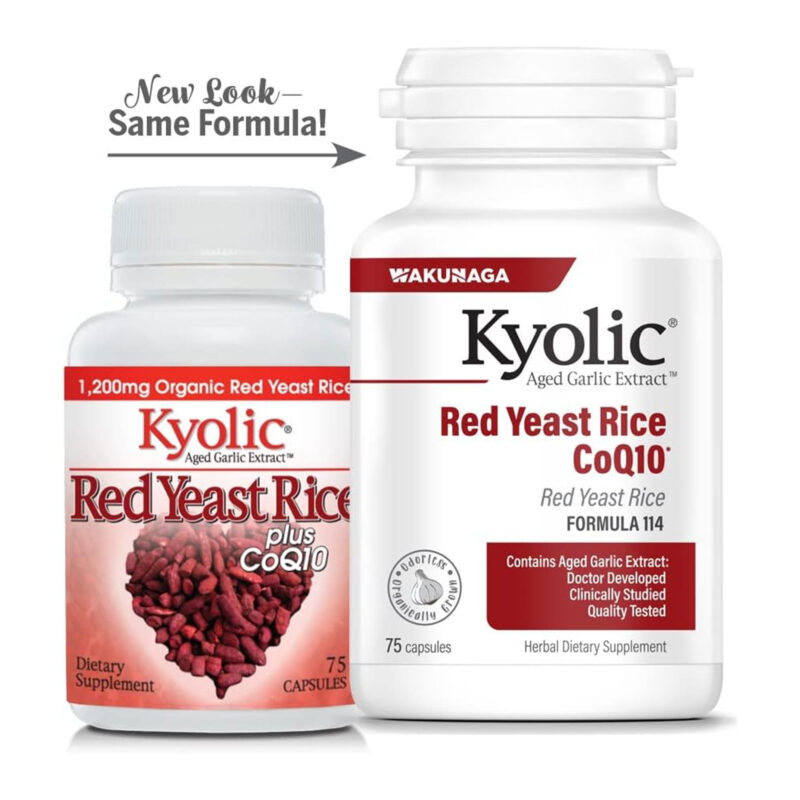 Kyolic, Aged Garlic Extract, Red Yeast Rice Plus CoQ10, 75 Capsules - Image 5