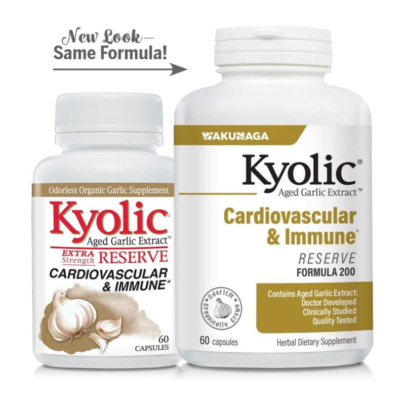 Kyolic, Aged Garlic Extract, Reserve, 60 Capsules - Image 5