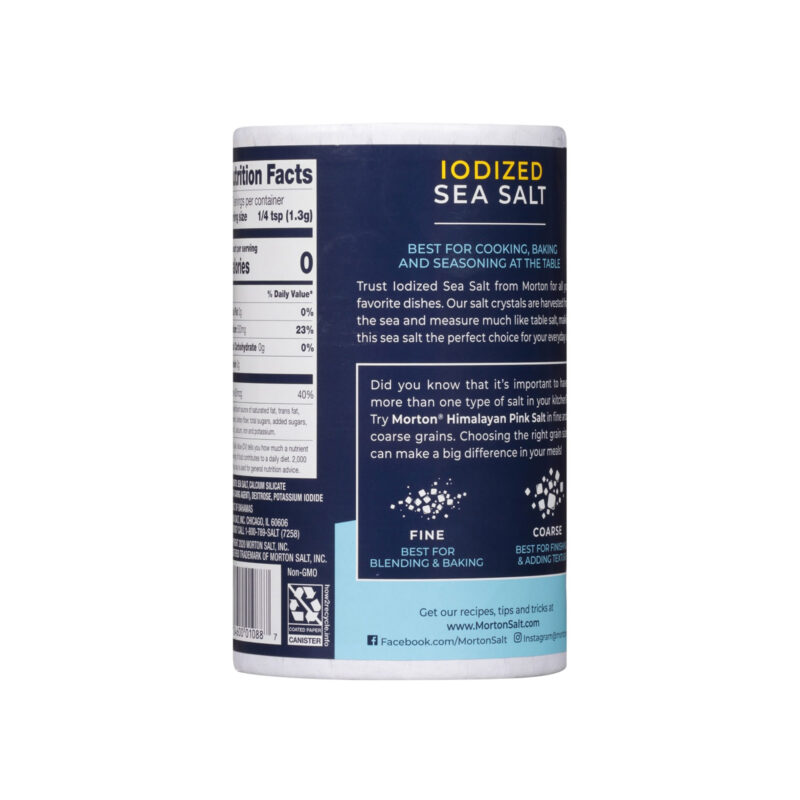 Morton Sea Salt iodized, 26 Oz - Image 2