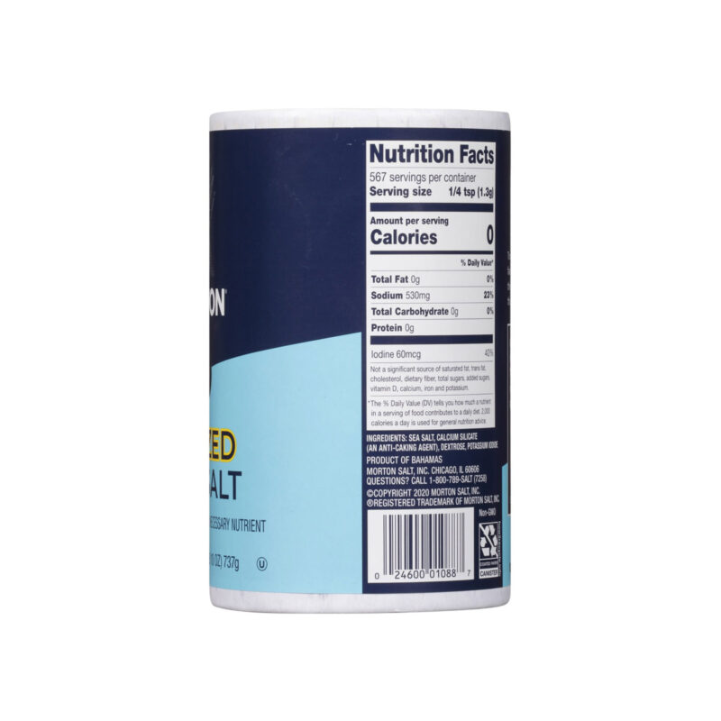 Morton Sea Salt iodized, 26 Oz - Image 4