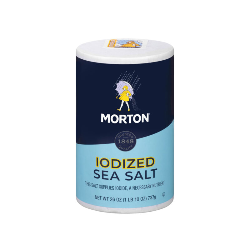 Morton Sea Salt iodized, 26 Oz