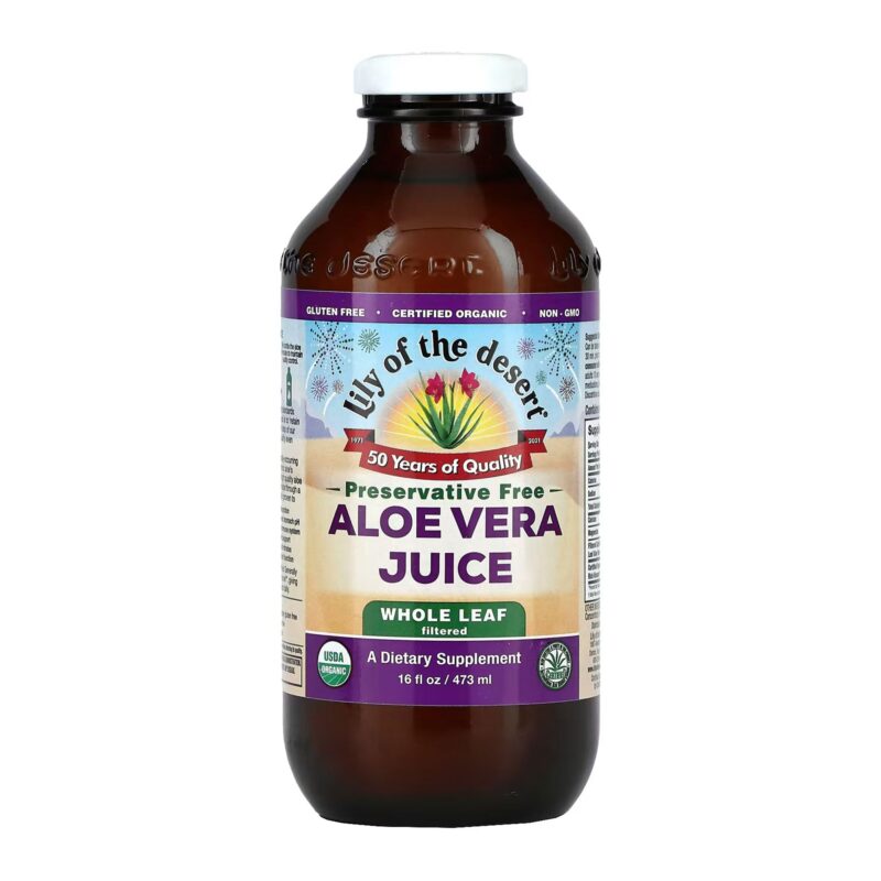 Lily of the Desert Aloe Vera Juice, Whole Leaf (Filtered), 16 fl oz (473 ml) - Image 4