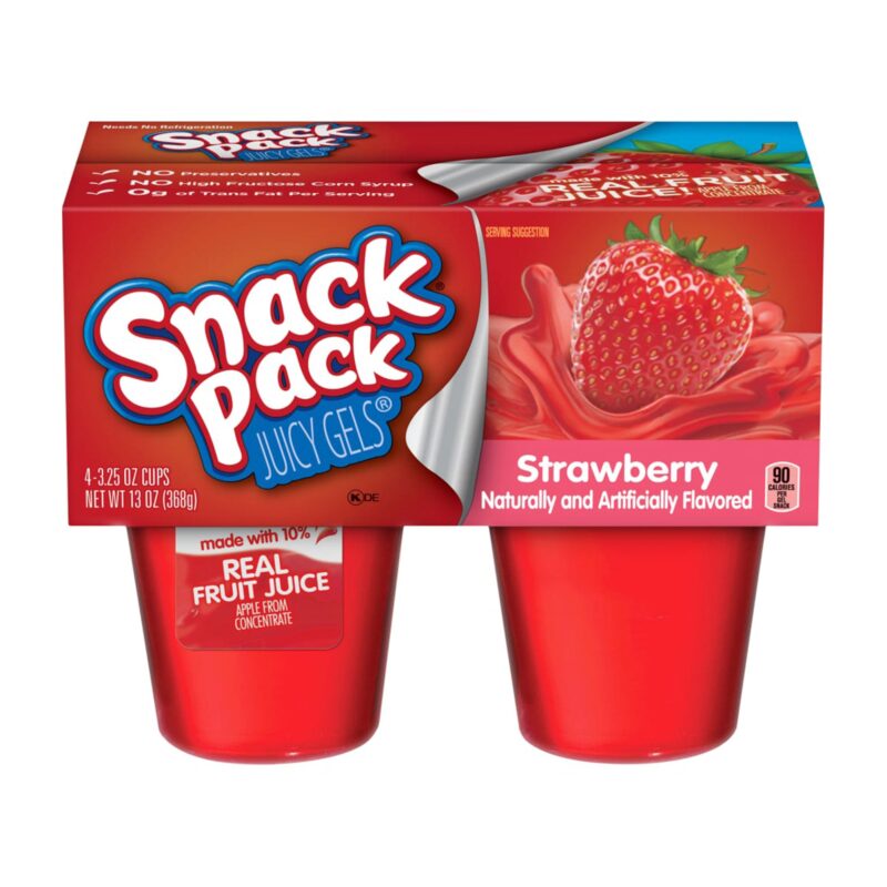 Snack Pack Juicy Gels Strawberry, 4 Cups - Image 4