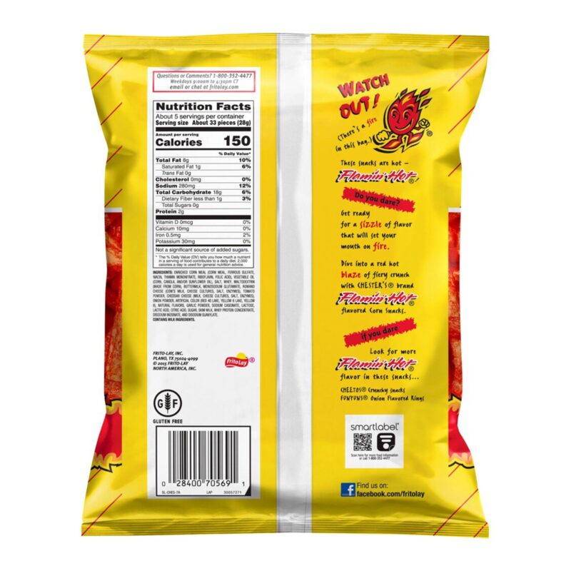 Chester's, Flamin' Hot Fries Corn Snacks, 5.25 Oz - Image 2