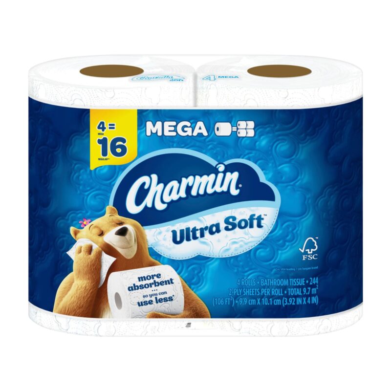 Charmin Ultra Soft Toilet Paper, 4 Mega Rolls - Image 6