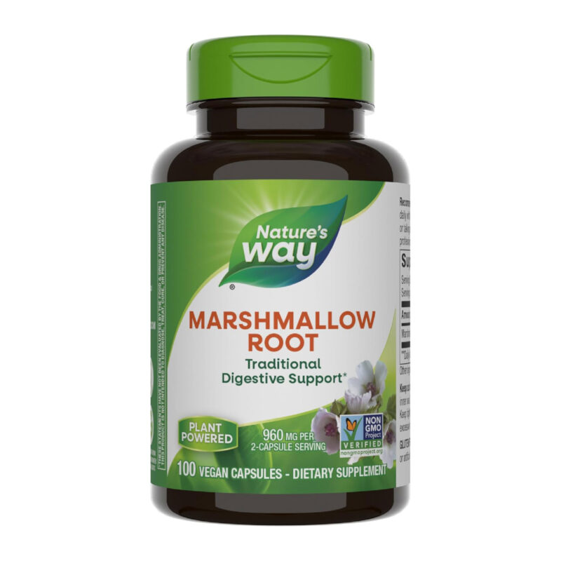 Nature's Way Marshmallow Root, 480 mg, Veg. Capsules, 100 capsules