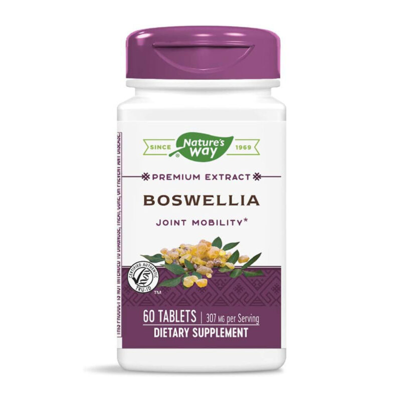 Nature's Way Standardized Boswellia, 40% Boswellic Acids per Serving, TRU-ID Certified, Vegetarian, 60 Tablets