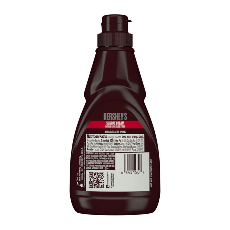 Hershey's Sundae Dream Double Chocolate Syrup, 15 Oz - Image 2