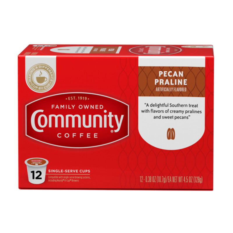 Community Coffee Pecan Praline Flavored 12 Count Coffee Pods, Medium Roast, Compatible with Keurig 2.0 K-Cup Brewers, 12 Count  - Image 3