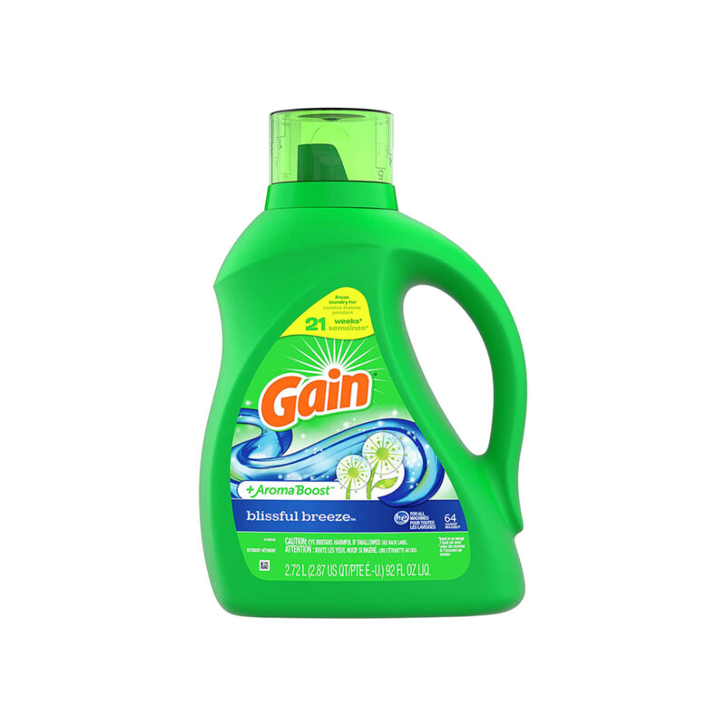 Gain + Aroma Boost Liquid Laundry Detergent, Blissful Breeze Scent, 64 Loads, 92 fl oz - Image 4